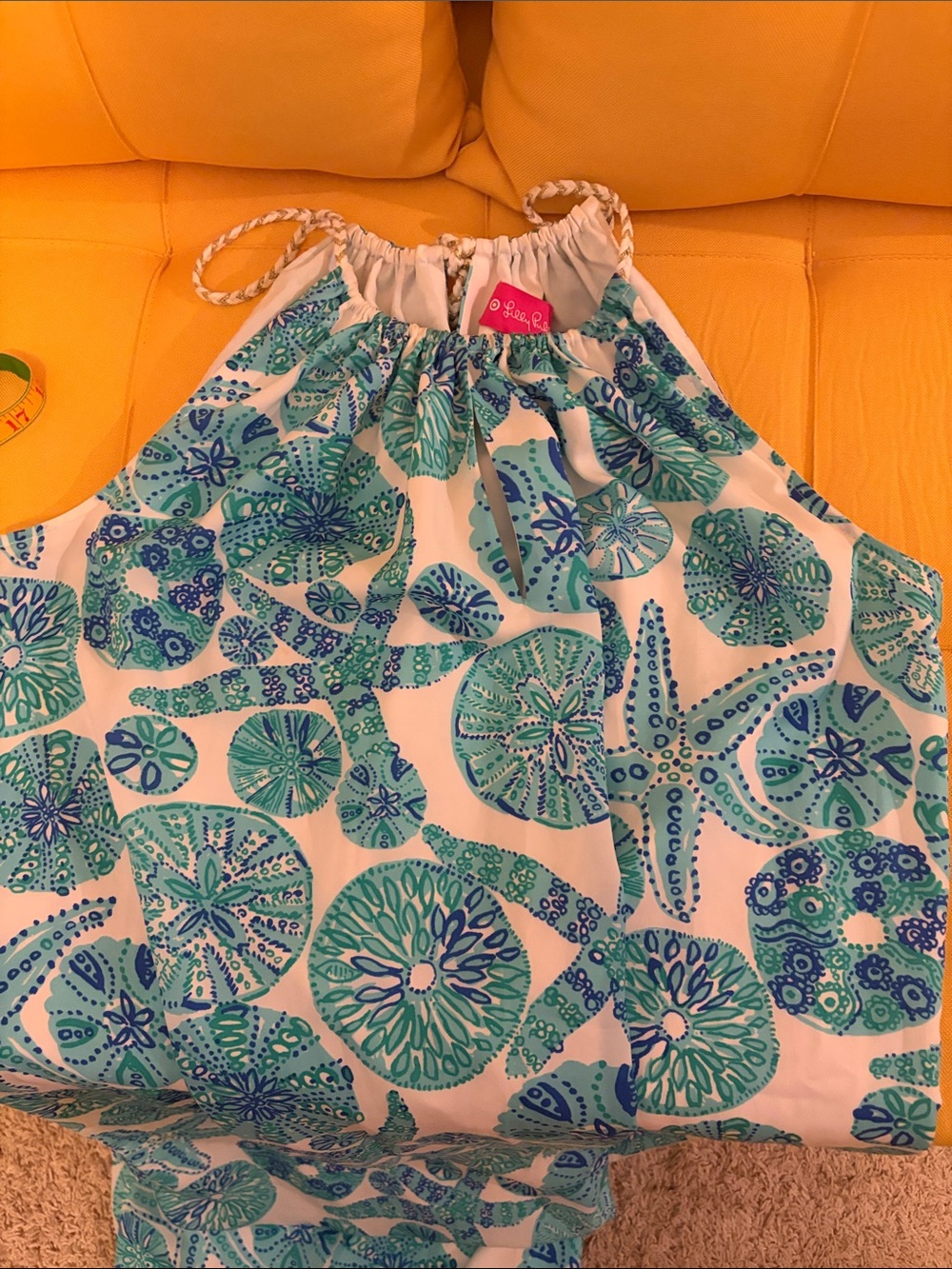 Lilly Pulitzer for Target Sea Urchin Blue & Turquoise Maxi Dress Halter - Picture 8 of 10